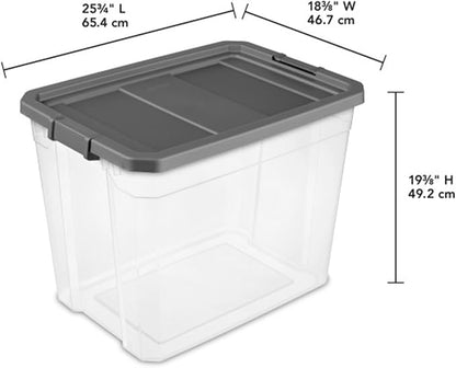 STERILITE 108 QT. Clear Stacker Storage Container Tote - Image 2