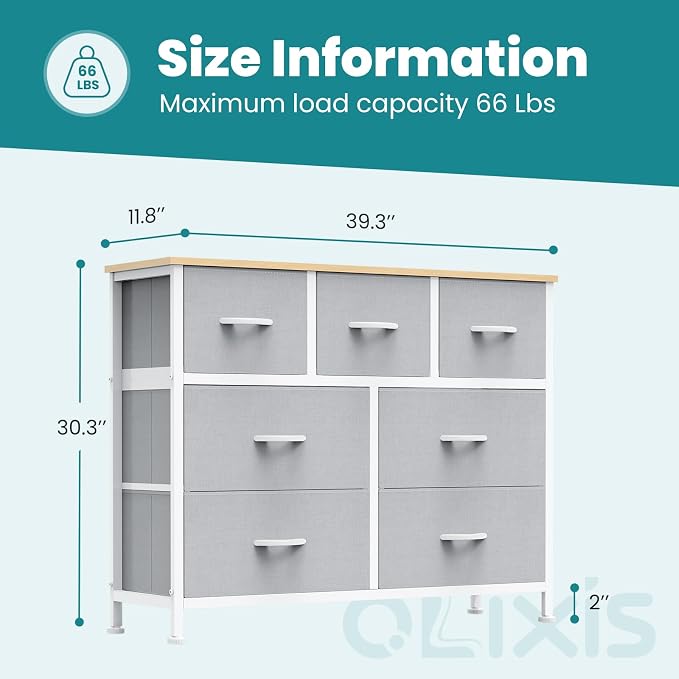 OLIXIS 7 Drawer Closet Organizer, Storage Tower - Image 6