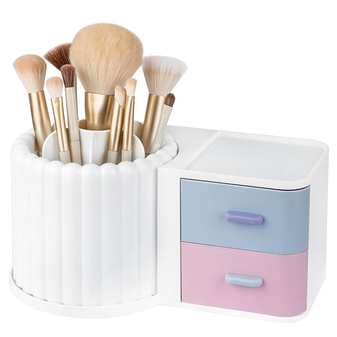Anyoifax 360 Rotating Makeup Brush Holder 7 Slots Makeup Organizer by Anyoifax