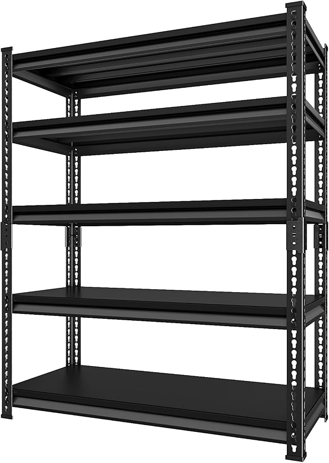 Garage Shelving Heavy Duty 2500LBS Loads, 5-Tier Metal Shelving Units and - Image 9