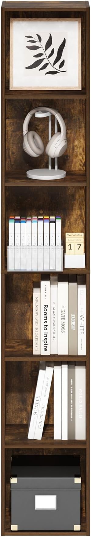 Furinno LUDER Book Shelf, 6-Tier Tall Modern Bookshelf, Bookcase - Image 6