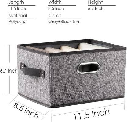 PRANDOM Fodable Storage Bins for Closet Decorative Fabric Storage Baskets Cubes - Image 5