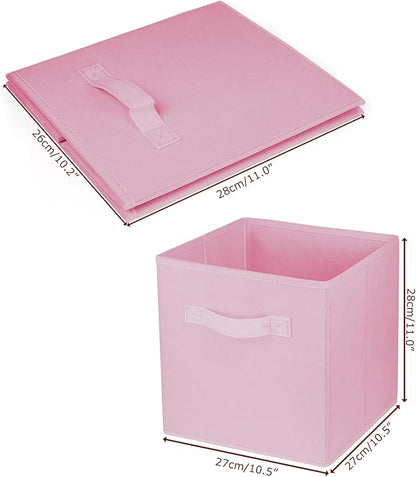 2 Pcs Storage Cubes, 10.5 Inch Collapsible Storage Bins, Fabric Foldable Bins - Image 2