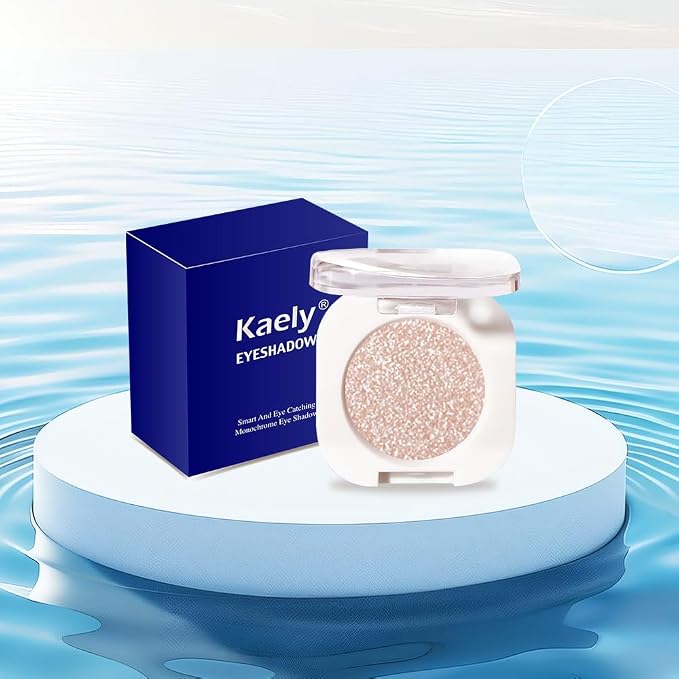 Pear White Single Glitter Eyeshadow Makeup, Neutral Powde Eye Shadow - Image 7