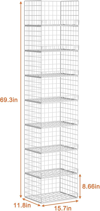 Yociyoga 8-Tier Stackable Closet Organizers and Storage Shelves, Foldable - Image 9