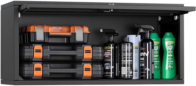 VEVOR Metal Wall Cabinet, 30.31W x 12.01D x 14.02H Inch, Floating Garage Tool by VEVOR