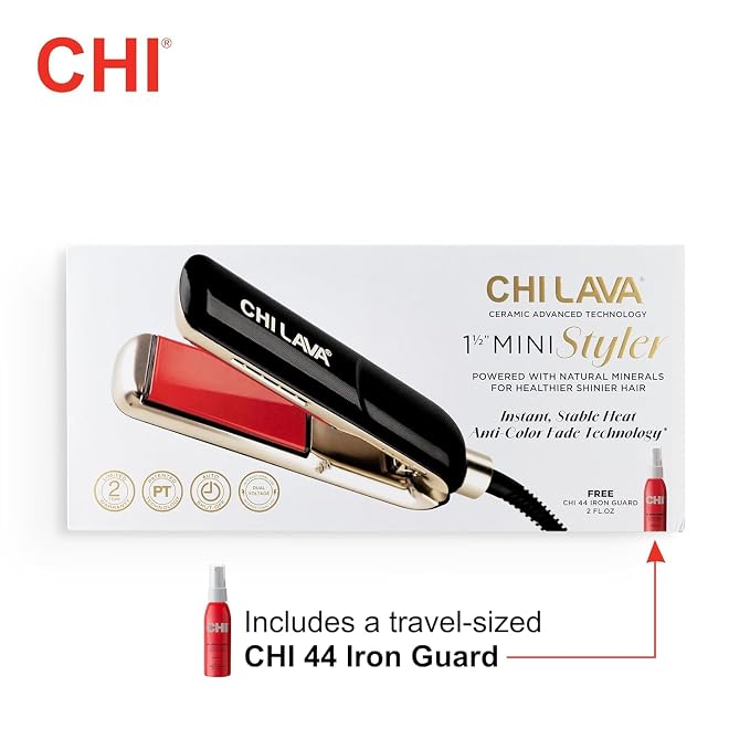 CHI Lava MiniStyler & CHI 44 Iron Guard Gift Duo, Ceramic Hair Straightener - Image 6