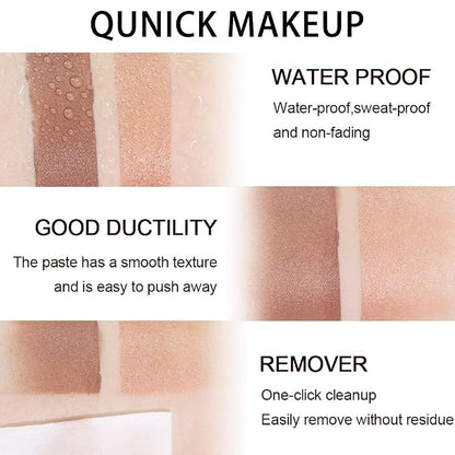evpct 2Pcs Face Cream Contour Bronzer Sticks Makeup Highlighter Highlight - Image 6