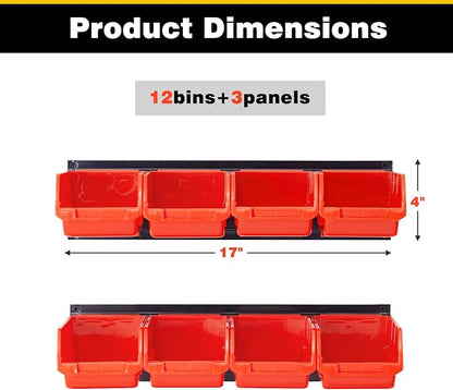 Ultrawall Wall Mounted Storage Bins, Plastic Hanging Storage Organizer Bins - Image 2