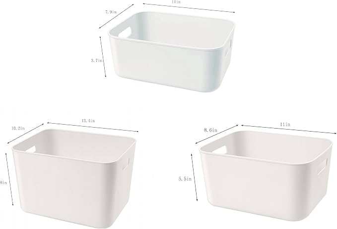 Set Of 8 Plastic Storage Bins, Versatile Kitchen Pantry Organization and Storage - Image 7