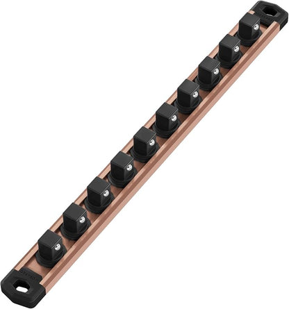 WORKPRO Magnetic Socket Organizer, 1/2-Inch Drive Aluminum Alloy Socket Rail by WORKPRO