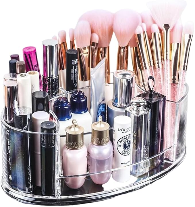 Acrylic Makeup Organizer, 9” x 5” Compact Cosmetic Holder by Unknown