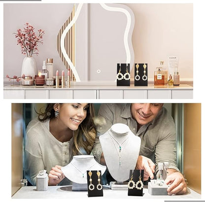 PH PandaHall 10pcs Acrylic Earring Holder Black Earring Display Stands L-shape - Image 6