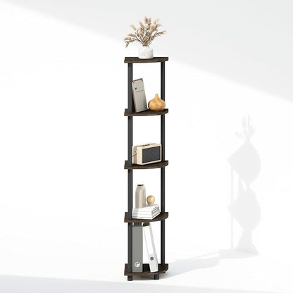 Furinno Turn-N-Tube Storage Shelves, 5-Tier Book Shelf, Corner Shelf, Toolless - Image 7