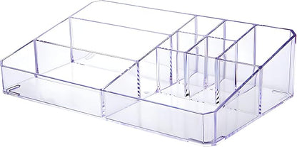 Clear Makeup Organizer, Makeup Brushes Storage Case, Cosmetic Display Case Tray by PeoTRIOL