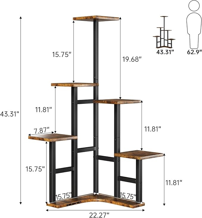 Yzosvki Corner Plant Stand Indoor - Image 2
