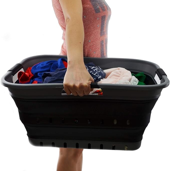 SAMMART 42L Collapsible Plastic Laundry Basket - Image 7