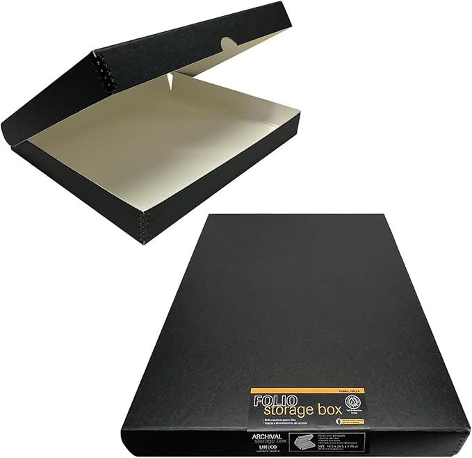 Lineco Clamshell Archival Storage Box, 18.5x24.5x1.75 In, Organize and Store by Lineco