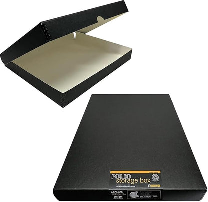 Lineco Clamshell Archival Storage Box, 18.5x24.5x1.75 In, Organize and Store by Lineco