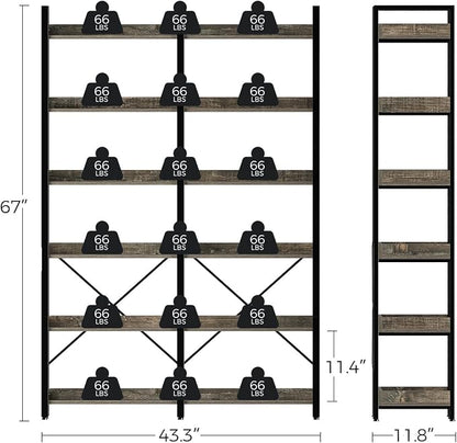 Seventable Bookshelf 6 Tier - Image 3