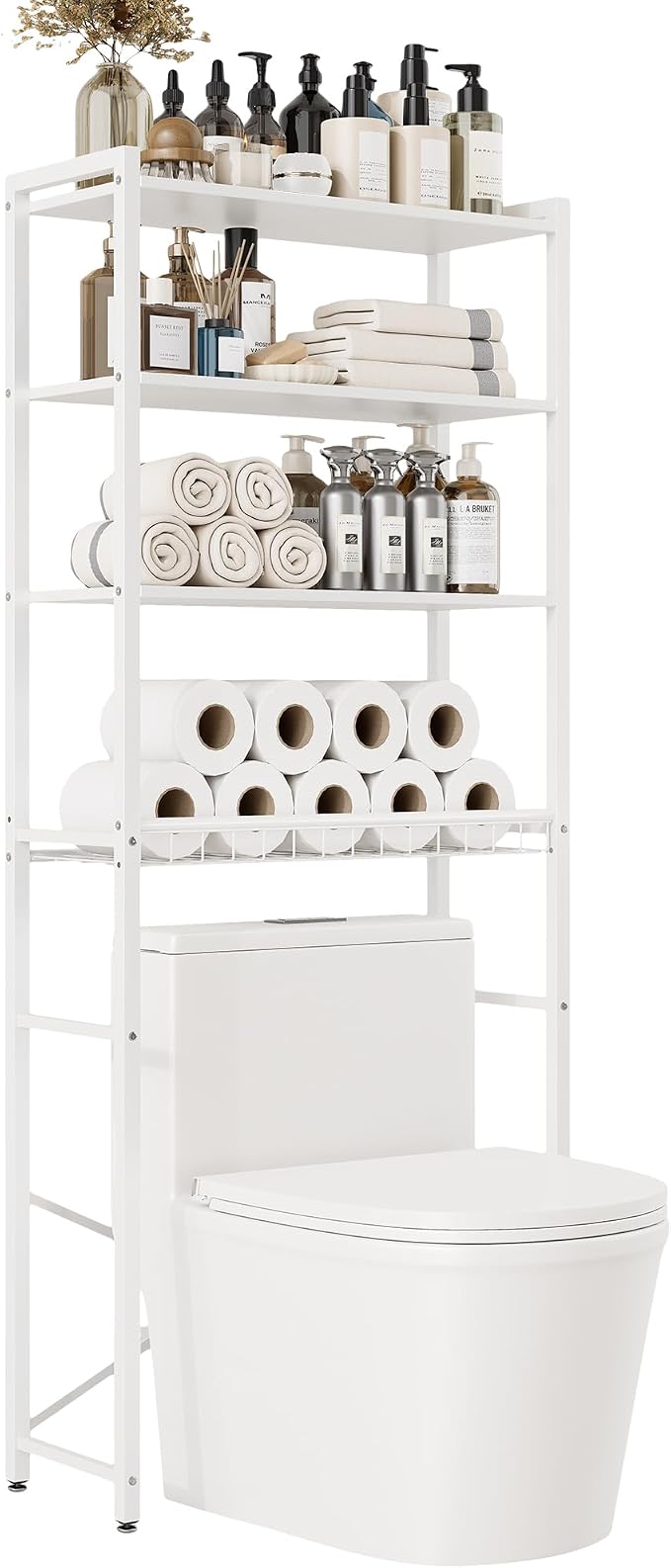 4-Tier Over-the-Toilet Storage Rack - Image 3