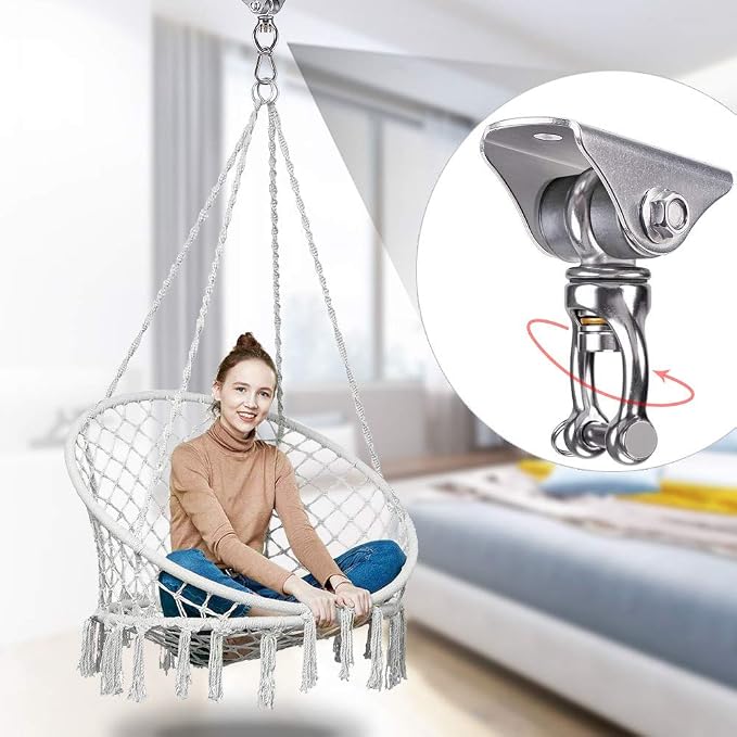 SELEWARE Silent Swing Hanger Heavy Duty Bearing Swing Hooks 1 Pack | 360° - Image 3
