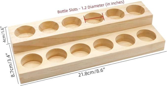 2 Pcs Wooden Essential Oil Display Stand 2 layer Tabletop Essential Oils - Image 2