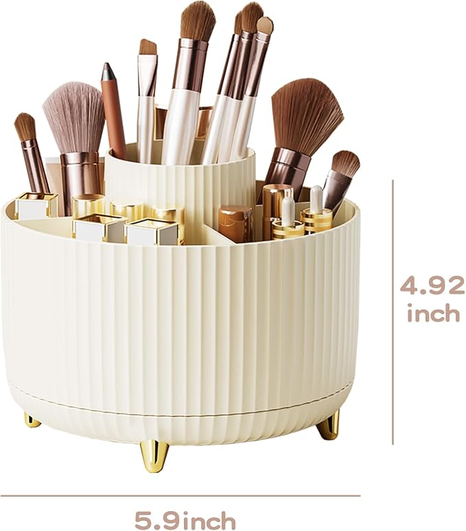 360° Rotate Makeup Brush Holder Organizer, Makeup Organizers Countertop - Image 5