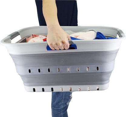 SAMMART 42L Collapsible Plastic Laundry Basket - Image 8