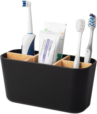 Toothbrush Holders Electric Tooth Brush and Toothpaste Organizer, 5 Slots by Heagoale
