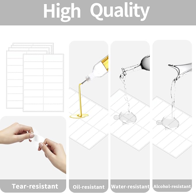 Blank Removable Labels, 1x3 Inch White Freezer Labels - Image 3