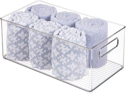 mDesign Plastic Bathroom Storage Container Bins w/ Handles - Image 7