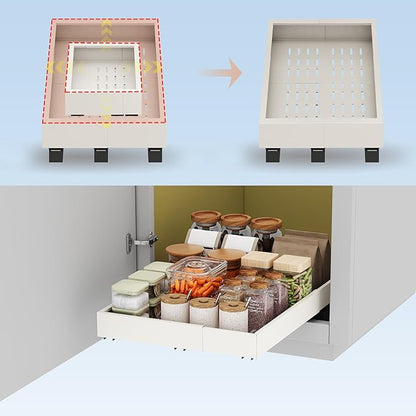 Pull out Cabinet Organizer, Expandable Width, Depth by Fokyfok