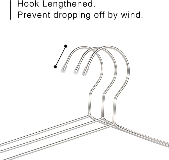 Fayleeko Wire Coat Hangers 40 Pack Strong Heavy Duty Stainless Steel Metal - Image 9