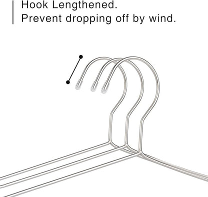 Fayleeko Wire Coat Hangers 40 Pack Strong Heavy Duty Stainless Steel Metal - Image 9