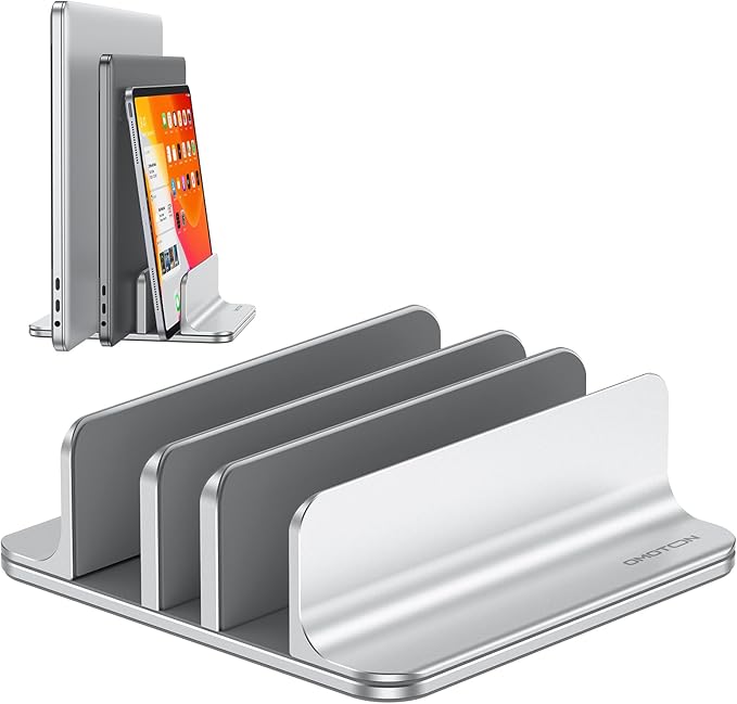 OMOTON Vertical Laptop Stand, Desktop Aluminum Mac Book Stand by OMOTON