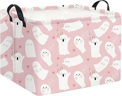 Halloween Basket Cute Baskets for Kids Pumpkin Basket Rectangular Storage Bin by TIBAOLOVER