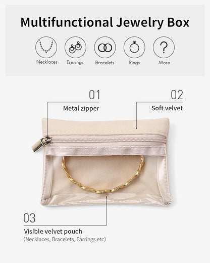Vlando 33 Pcs Travel Jewelry Case Velvet Jewelry Pouch - Image 4