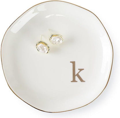 HOME SMILE Initials Ring Dish Jewery Tray by HOMESMILE