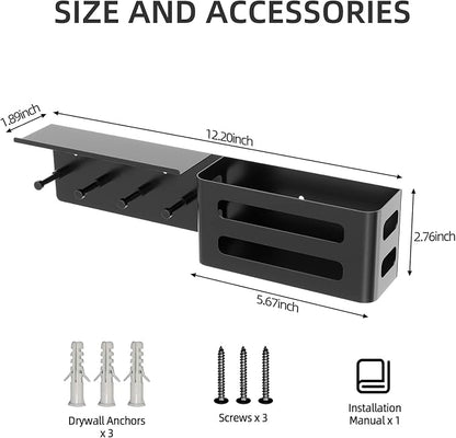 MKO Key Holder Wall Mount, Adhesive Key Hanger - Image 5