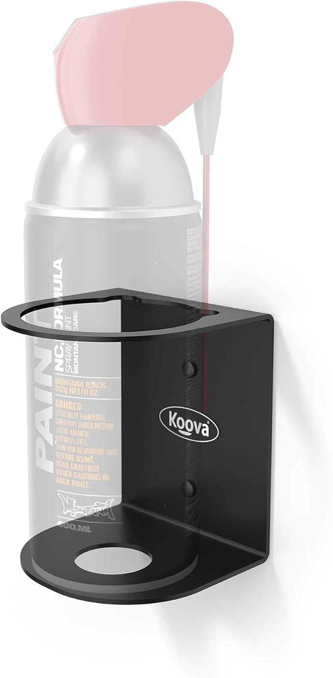Koova Aerosol Spray Can Holder | Easy Install Wall Mount | Heavy-Duty Powder by Koova