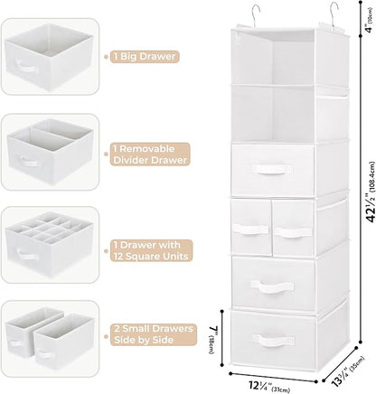 GRANNY SAYS Hanging Closet Organizer and Storage, 6 Shelf Clothes Organization - Image 3