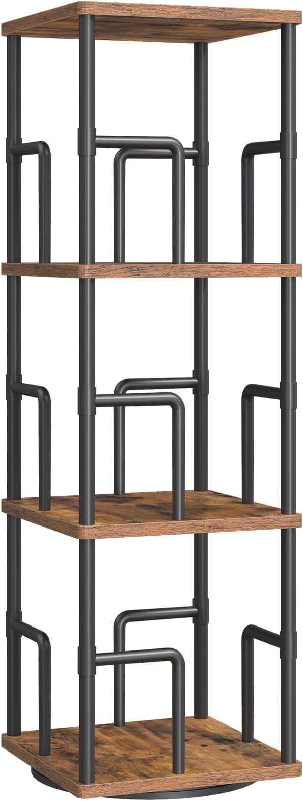 MAHANCRIS 3-Tier Rotating Bookshelf, Freestanding Corner Bookshelf, 360° - Image 8