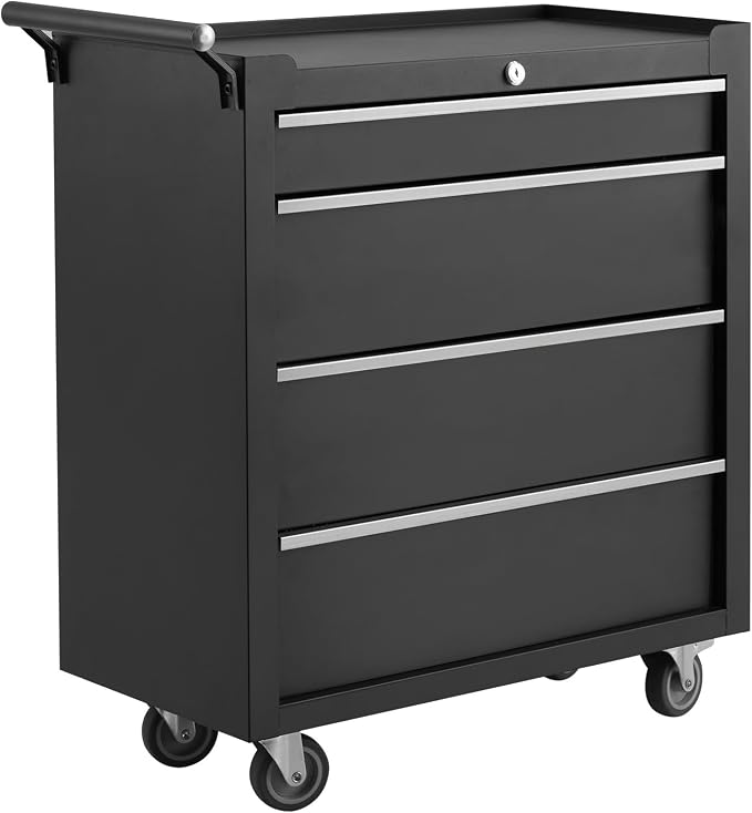 Rolling Tool Chest with Wheels, 4 Drawer Tool Storage Cabinet, Portable Toolbox by Unknown