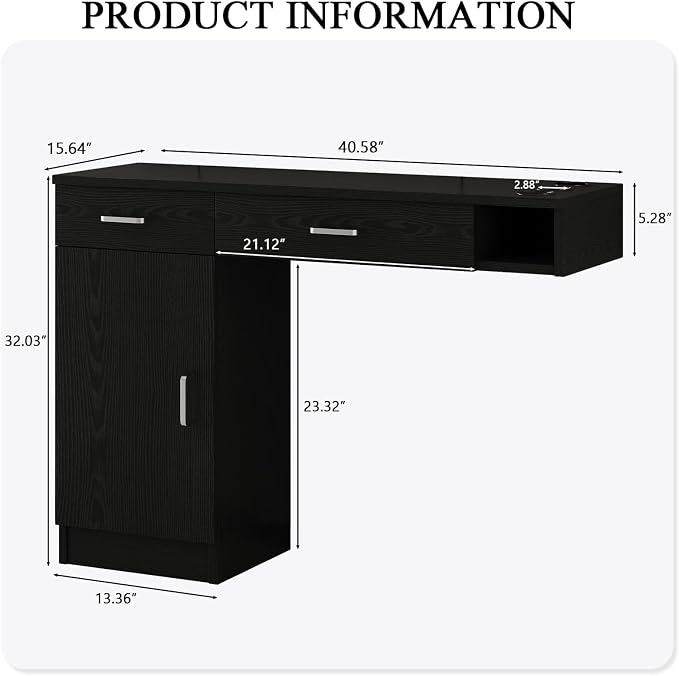 4ever2buy Salon Stations for Hair Stylist, Wall Mount Barber Station - Image 2