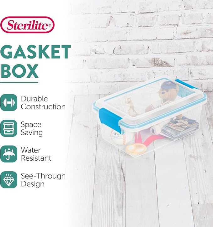 Sterilite 12-Pack Gasket Box, Weather-Resistant Storage Bins - Image 2