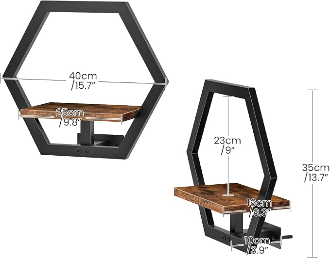 Floating Shelves Set of 2, Wall Planters - Image 2