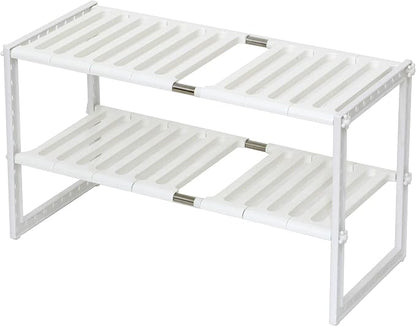COELO Under Sink Organizer 2-Tier Expandable Shelf Kitchen Bathroom Cabinet by COELO