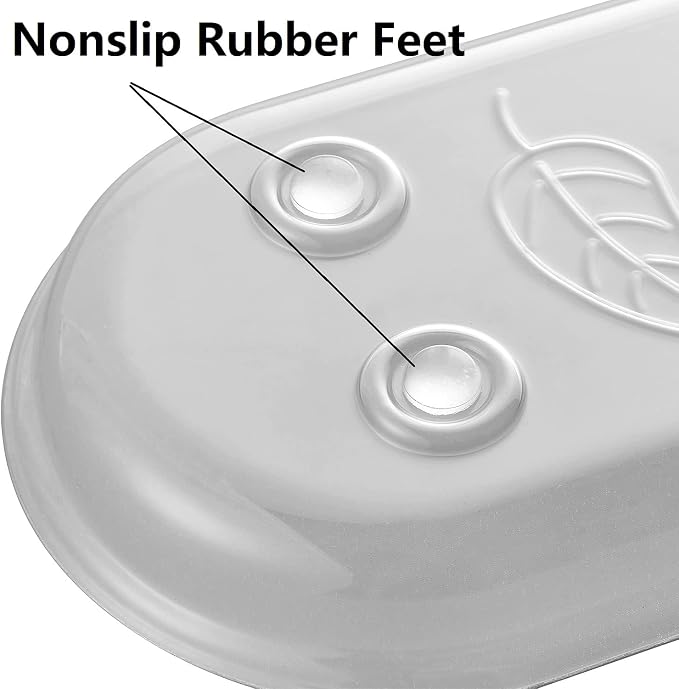 Idyllize Oval 5 Pieces of 14 by 4 5/8 Inches Clear Plastic Heavy Duty Plant - Image 4