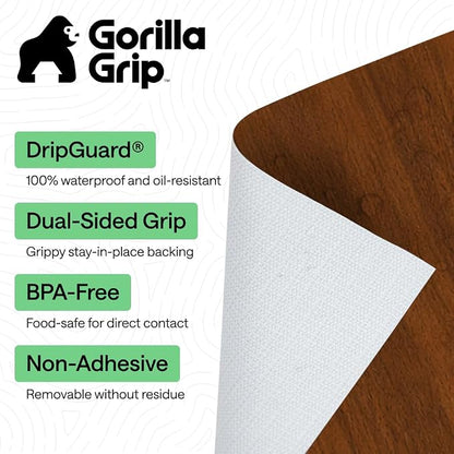 GORILLA GRIP DripGuard Shelf Liner, Non-Adhesive Drawer and Kitchen Cabinet - Image 2